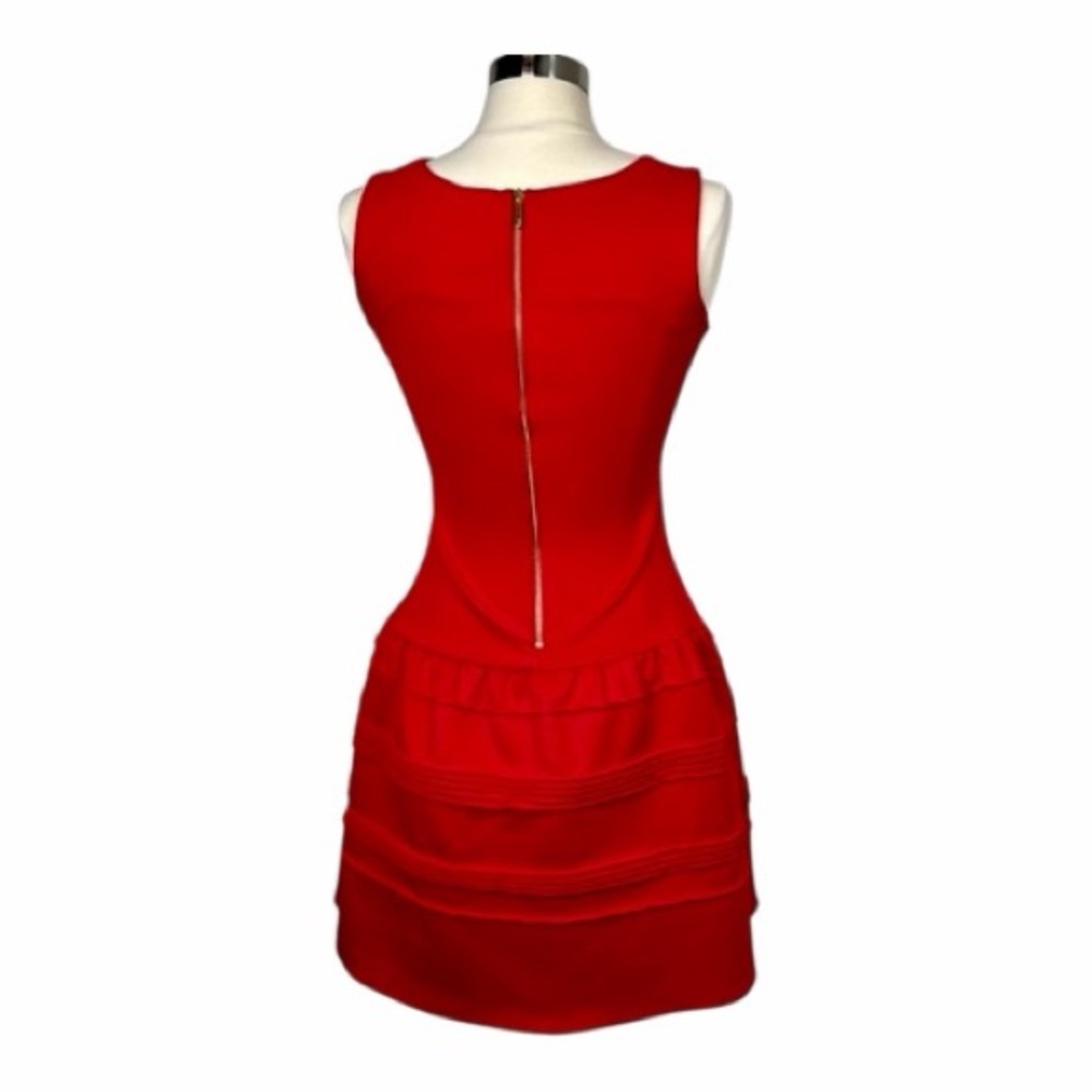 Julia Jordan chilli RED Sleeveless A-Line Drop Waist Mini Dress Size 2 - Picture 4 of 10
